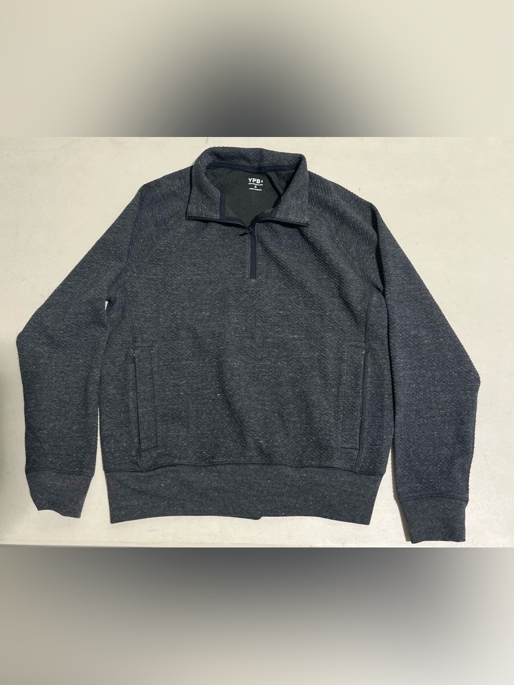 Men's Charcoal Half-Zip Sweater Pullover